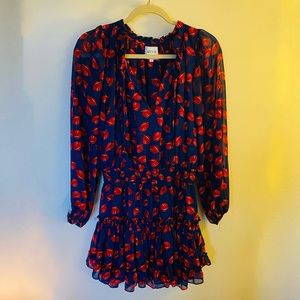 Flattering MISA Low Angeles Long Sleeved Sundress